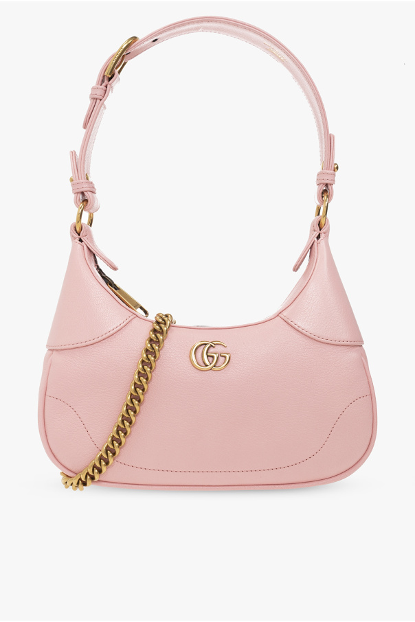 APHRODITE SMALL SHOULDER BAG 27 IN BLACK CALFSKIN GOLD HARDWARE